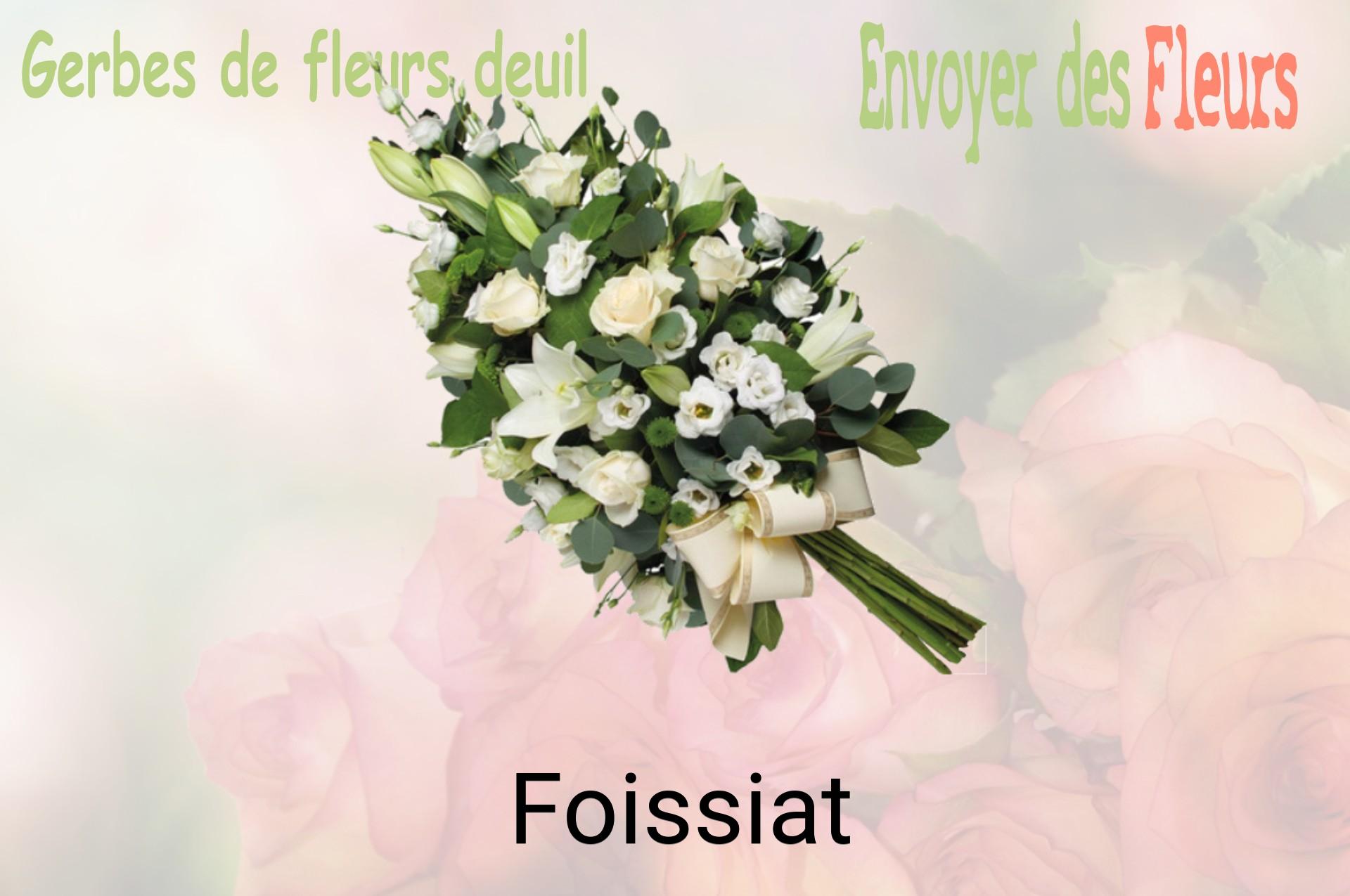 Gerbe de fleurs de deuil livrée à Foissiat